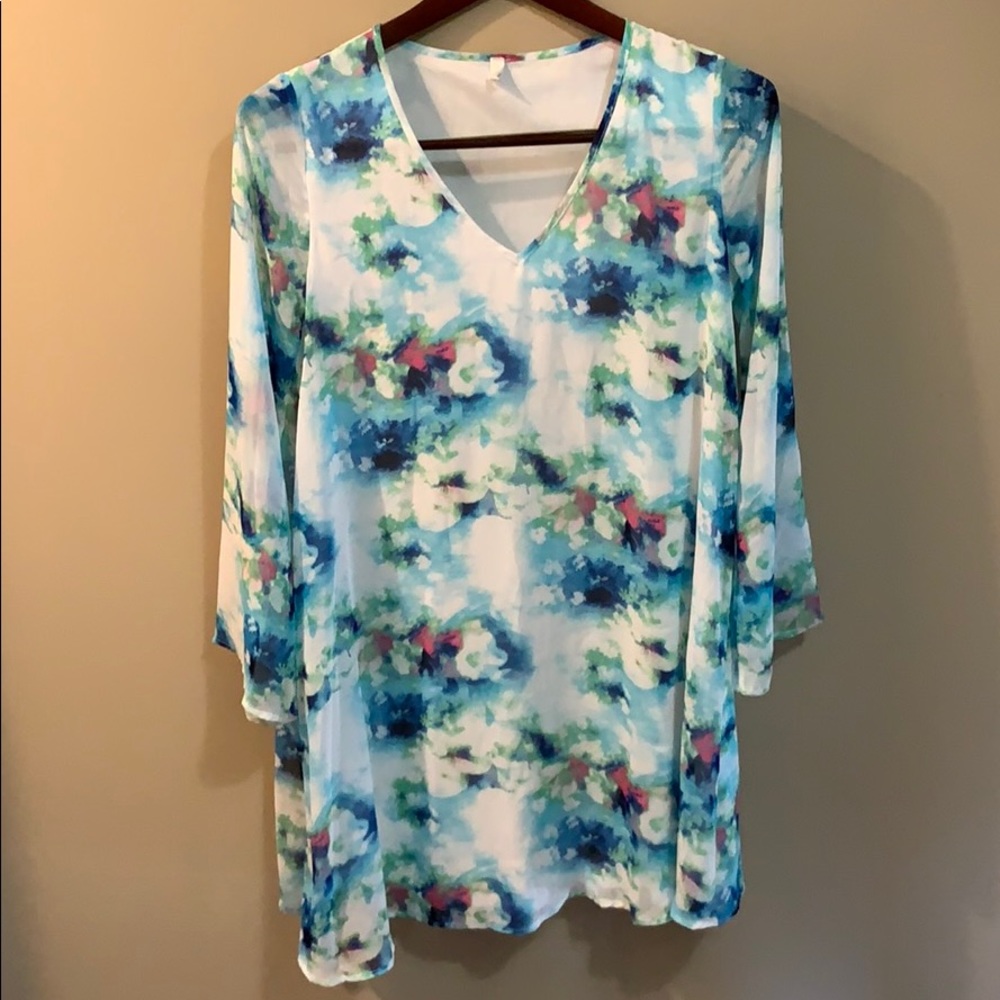 Pinkblush Floral Chiffon Dress